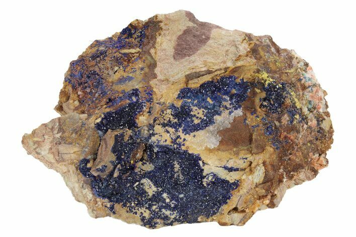 Druzy Azurite Crystals on Matrix - Morocco #217801